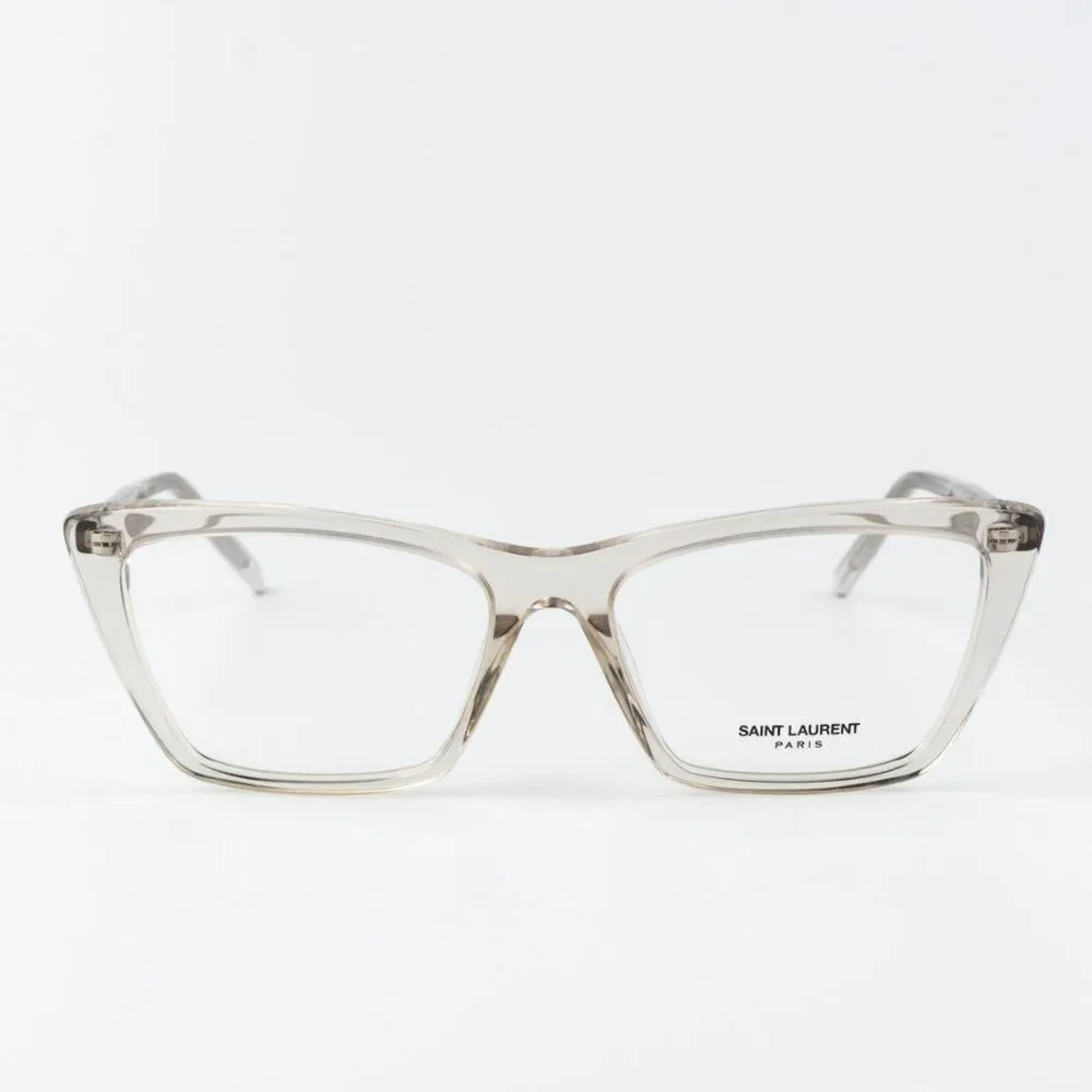 Saint Laurent Women Eyeglasses Beige Cat Eye SL737 MICA THIN OPT 004 BRAND NEW